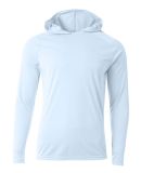 A4 N3409 - Cooling Performance Long Sleeve Hooded  in Pastel blue