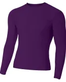 A4 NB3133 - Youth Long Sleeve Compression Crew PURPLE