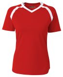 A4 NG3019 - The Ace Short Sleeve Volleyball Jersey Scarlet/White