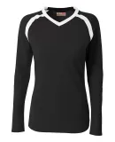 A4 NG3020 - The Ace Long Sleeve Volleyball Jersey Black/White