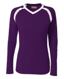 A4 NG3020 - The Ace Long Sleeve Volleyball Jersey Purple/White