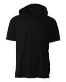 A4 N3408 - Cooling Performance Short Sleeve Hooded in Black