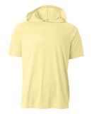 A4 N3408 - Cooling Performance Short Sleeve Hooded in Light yellow