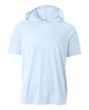 A4 N3408 - Cooling Performance Short Sleeve Hooded in Pastel blue