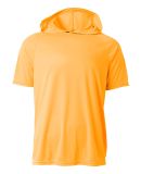 A4 N3408 - Cooling Performance Short Sleeve Hooded in Safety orange