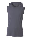 A4 N3410 - Cooling Performance Sleeveless Hooded T in Graphite