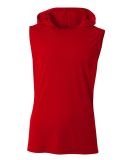 A4 N3410 - Cooling Performance Sleeveless Hooded T in Scarlet
