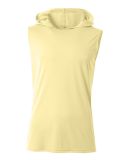 A4 N3410 - Cooling Performance Sleeveless Hooded T in Light yellow