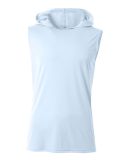 A4 N3410 - Cooling Performance Sleeveless Hooded T in Pastel blue