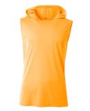 A4 N3410 - Cooling Performance Sleeveless Hooded T in Safety orange