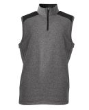 A4 N4095 - Tourney Quarter Zip Vest Heather/Black