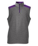 A4 N4095 - Tourney Quarter Zip Vest Heather/Purple