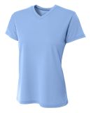 A4 NW3402 - Women's Sprint Short Sleeve V-neck in Light blue