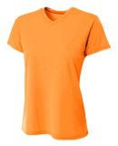 A4 NW3402 - Women's Sprint Short Sleeve V-neck in Safety orange