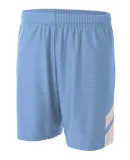 A4 NB5178 - Youth Fast Break Shorts Lt Blue/White