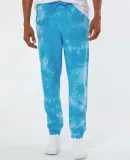 Independent Trading Co. PRM50PTTD Tie-Dyed Fleece  Tie Dye Aqua Blue