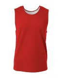 A4 N2382 - Men's Single Ply Reversible Basketball  Scarlet/Silver
