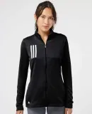 Adidas Golf Clothing A483 Women's 3-Stripes Double Black/ Grey Two