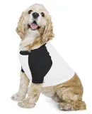 American Apparel BB953W Poly-Cotton 3/4-Sleeve Rag WHITE/ BLACK