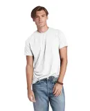 Delta Apparel 12603   Adult S/S Tee in White heather triblend