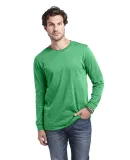 Delta Apparel 12640   Adult L/S Tee in Kelly heather