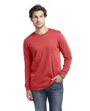 Delta Apparel 12640   Adult L/S Tee in Red heather