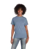 Delta Apparel 14600L   Adult S/S Tee in Denim snow heather