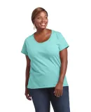 Delta Apparel 19400C   Ladies' Curvy Tee in Celadon