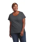 Delta Apparel 19400C   Ladies' Curvy Tee in Charcoal heather