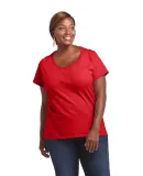 Delta Apparel 19400C   Ladies' Curvy Tee in New red