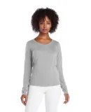 Delta Apparel 56535L   Prncss V-Neck L/S in Athletic heather