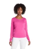 Delta Apparel 56535L   Prncss V-Neck L/S in Safety pink