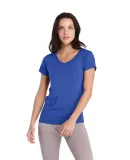 Delta Apparel 56535S Princess V-Neck Tee in Royal