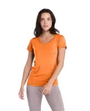 Delta Apparel 56535S Princess V-Neck Tee in Safety orange