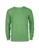 Delta Apparel 97100   7 Oz Fleece Crew in Kelly heather hp2