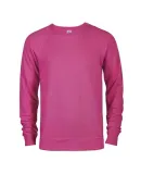 Delta Apparel 97100   7 Oz Fleece Crew in Heliconia heather hx8