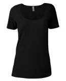 Delta Apparel P504C   Ladies Scoop CVC in Jet black e1f