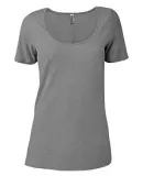 Delta Apparel P504C   Ladies Scoop CVC in Graphite heather k2v