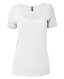 Delta Apparel P504C   Ladies Scoop CVC in White n5r