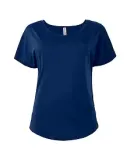 Delta Apparel P505C   Ladies CVC Dolman in Harbor blue bqj