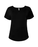 Delta Apparel P505C   Ladies CVC Dolman in Jet black e1f