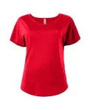 Delta Apparel P505C   Ladies CVC Dolman in Red fh9