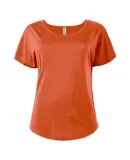 Delta Apparel P505C   Ladies CVC Dolman in Deep coral yzj