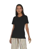 Delta Apparel P512S   Lds SS Crew SLUB in Black
