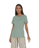 Delta Apparel P512S   Lds SS Crew SLUB in Sea glass