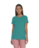 Delta Apparel P513C   Lds Band Crew CVC in Jade