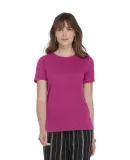 Delta Apparel P513T   Lds Band Crew TRI in Berry heather