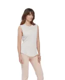 Delta Apparel P515S   Ladies Tank SLUB in Parchment