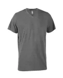 Delta Apparel P602T   Adlt V-Neck TRI in Charcoal heather k2y