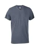 Delta Apparel P602T   Adlt V-Neck TRI in Navy heather k3a